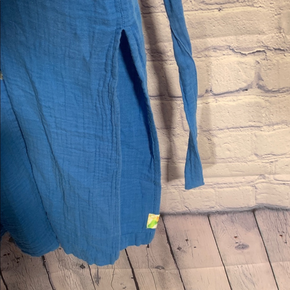 Tommy Bahama Womens Cotton Gauze Shirt Midi Dress Blue Size S Minimalist Beach - Picture 5 of 7